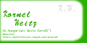 kornel weitz business card